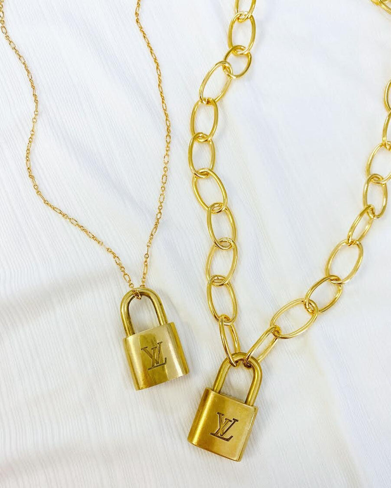 Louis Vuitton Padlock Necklace with Double Layer Chain For Him | eBay